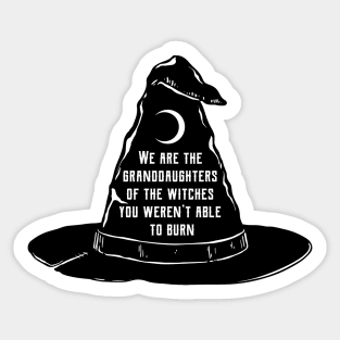 We Are The Granddaughters Of The Witches You Werent Able To Burn Sticker